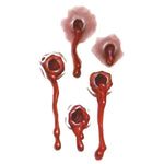 20pcs S-251 Halloween Terror Realistic Bullet Wound Blood Temporary Tattoo Sticker, S-251/20pcs