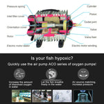 ACO-001 18W 38L/Min Electromagnetic Air Pump Compressor Seafood Fish Tank Increase Oxygen Air Flow Spliter, US Plug, ACO-001