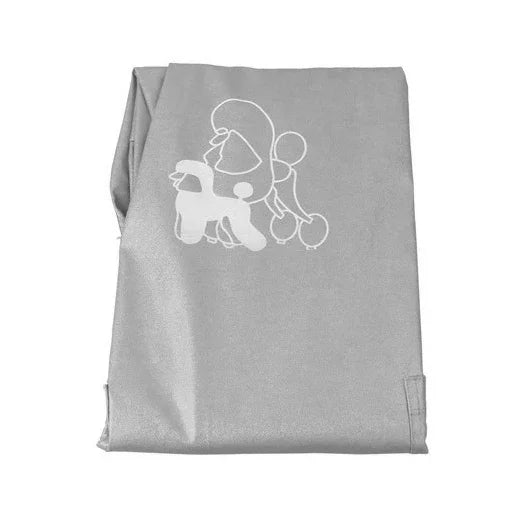 Sleeveless Pet Apron Beauty Gown Pet Grooming Beautician Smock Waterproof Clothing Pet Store Aprons,M, Length: 93cm, Size:M Color:Silver