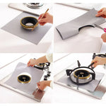 Gas Furnace Surface Ultra-thin Fibre Material Stovetop Protective Cleaning Pad, Size: 27*27cm, 0.12mm (Silver), 0.12mm