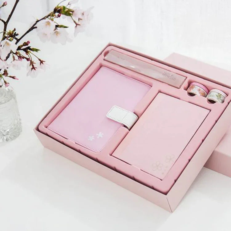 Creative Notebook See Also The Sakura PU Hand Book Suit Gift Notebook School Office Supplies, Random Color Delivery, PU Hand Book