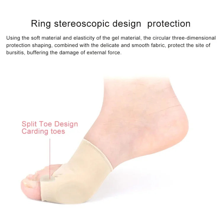 1 Pair SEBS Hallux Valgus Correction Sleeve Feet Care Special Big Toe Bone Ring Foot Thumb Orthopedic Brace Relieve for Men / Women, Size: S, Size: S