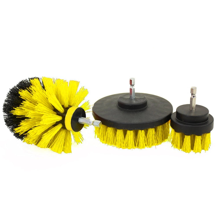 3 PCS Bathroom Kitchen Cleaning Brushes Kit for Electric Drill, 3 in 1 (Red), 3 in 1 (Yellow), 3 in 1 (Green), 3 in 1 (Blue)