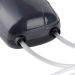 RS-390 220V 5W Double Outlets Adjustable Flow Silent Aquarium Air Pump Fish Tank Oxygen Air Pump, 5W