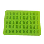 2 PCS 50 Holes Small Bear Chocolate Tray Silicone Mold Cookie Mold Candy Mold, Random Color Delivery, Size: 19*13.7*1cm, 50-Grid