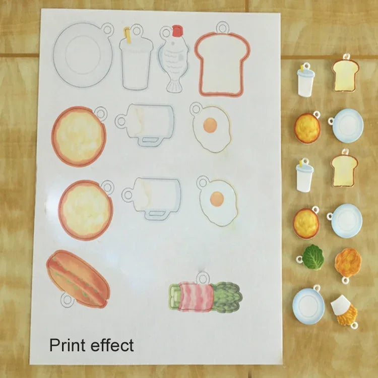 Print Heat Shrink Film DIY Epoxy Print Paper Rubber Stamp Material Print Paper, DIY Heat Shrink Film (Transparent)