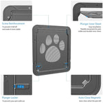 Pet Footprint Pattern Dog Auto Lock / Lockable Gate Cat Safe Flap Window Pet Screen Door, Size: 42x37cm, 42x37cm