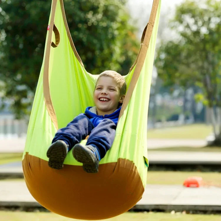 Adult and Children All-cotton Canvas Swing Outdoor Sports Toys Hanging Hammock, Size: 55*75*145cm, Random Color Delivery, Outdoor Tree Installation