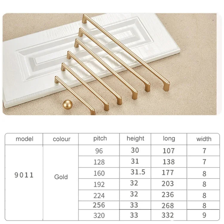 9011-160 Modern Simple Cabinet Door Handle Drawer Wardrobe Zinc Alloy Handle, 9011-160