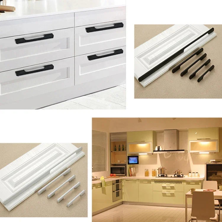 2049-160 Drawer Cabinet Door Aluminum Alloy Handle Straight Door Handle, 2049-160 (White)