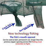 20 Holes Automatic Foldable Fishing Net Nylon Shrimp Crab Minnow Trap Fish Cast Net Fishing Tackle, 20 Holes