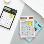 8 Digits LED Screen Calculator with Transparent Touch Pad & Solar Panel, Random Color Delivery, 8 Digits Calculator