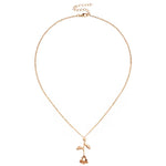 Valentines Day Gift Rose Flower Pendant Jewelry Chain Necklace, Chain Length: 45cm