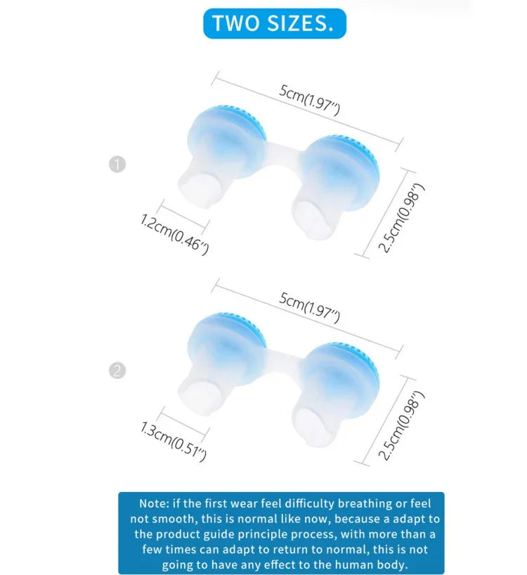 2 PCS 2 in 1 ABS Silicone Anti Snoring Air Purifier