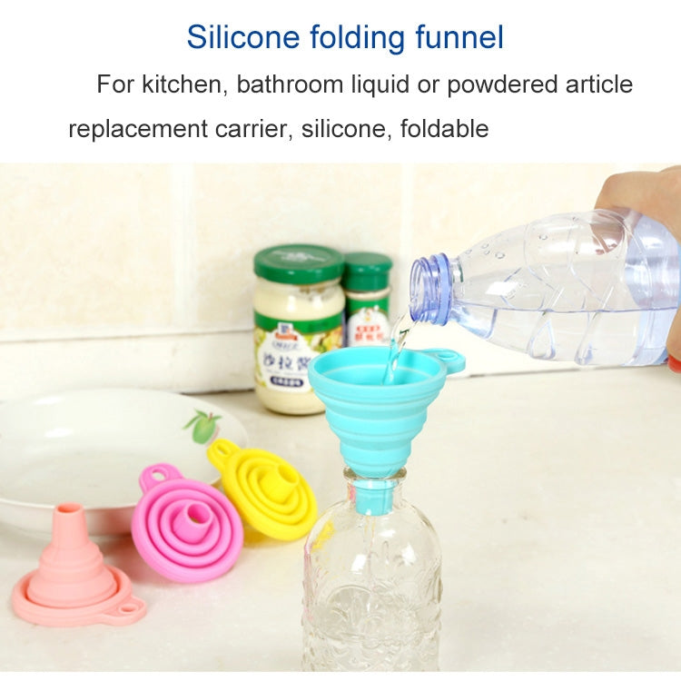 Mini Silicone Foldable Telescopic Funnel Random Color Delivery, Random Color Delivery