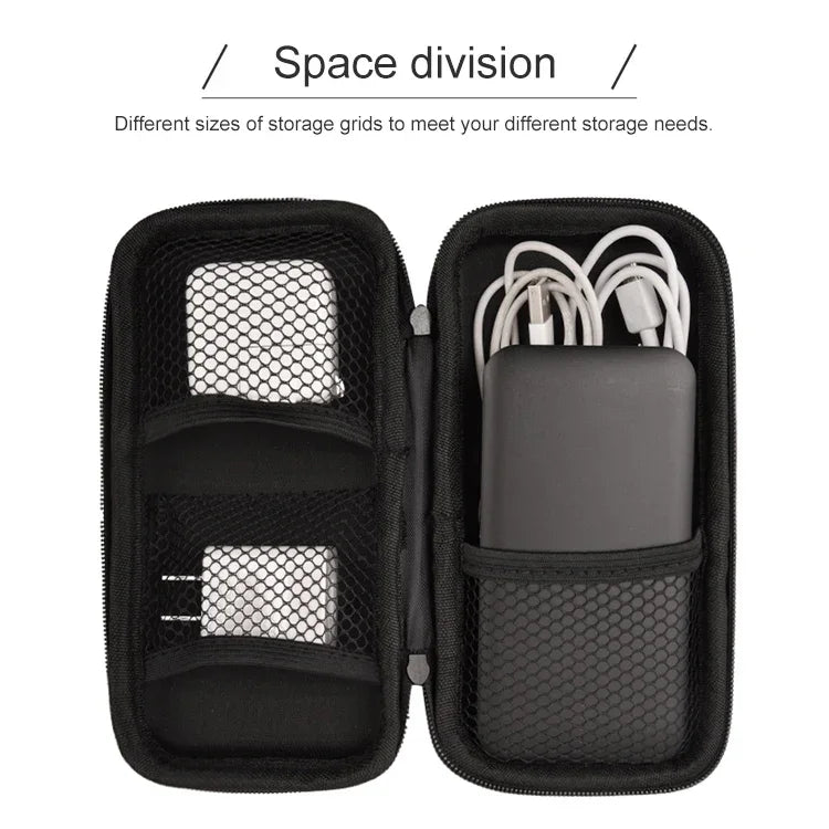 Multi-function Travel Mobile Power Earphone Electronic Product Storage Box Protective Bag, Earphone Storage Box