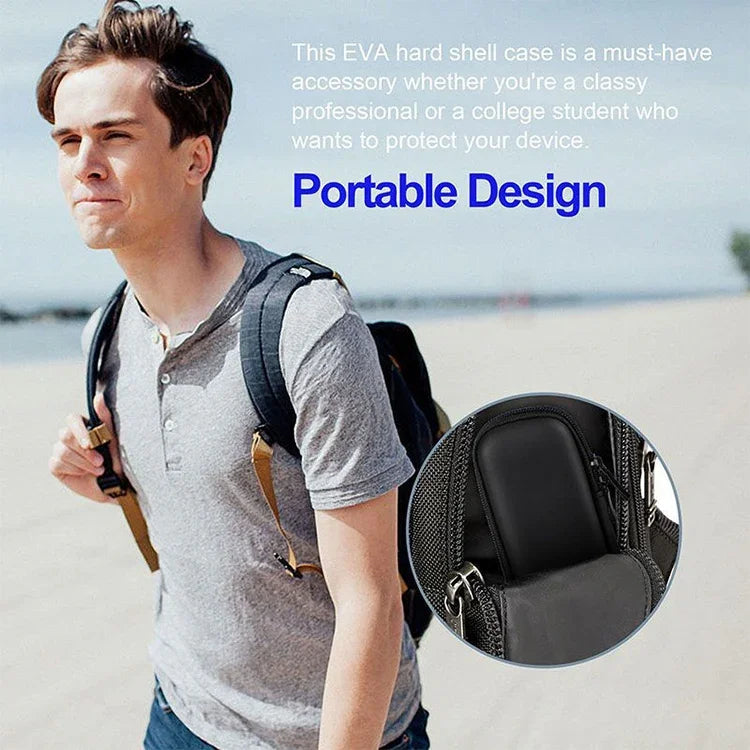 Multi-function Stationery Earphone Data Cable Storage Box Protective Bag, Data Cable Storage Box