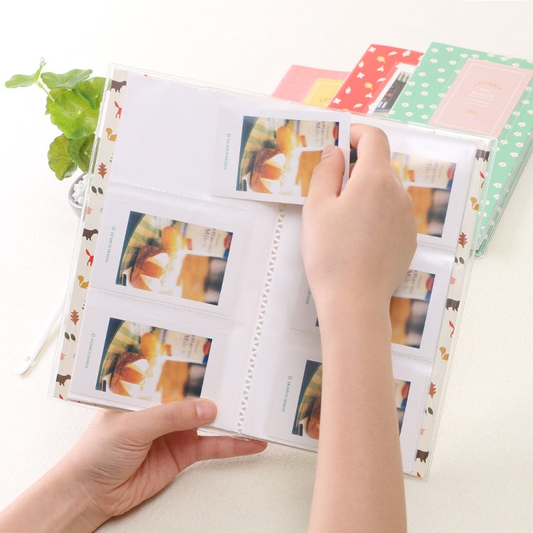 3 inch DIY Creativity Insert Type Mini Exquisite Photo Album, Little Swallow Pattern, Baymax Pattern, Four Leaf Clover Pattern, Many Trees Dry Pattern, Forest Deer Pattern, Iron Tower Pattern