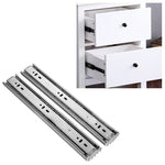 16 inches 3-section Mute Stainless Steel Sliding Drawer Slides Ball Slide Rail Length: 40cm, 16 inches