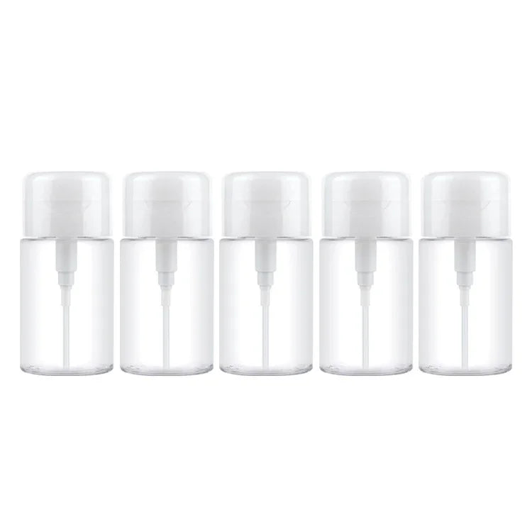 Portable Liquid Push Down Pump Dispenser Bottle Empty Plastic Bottle Container, 100ml, 100ml