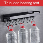 50cm 8 Hooks Kitchen Multi-function Wall Hanging Holder Seasoning Storage Rack, 50cm 8 Hooks (Silver)