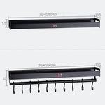 80cm Kitchen Multi-function Wall Hanging Holder Seasoning Storage Rack, 80cm(Silver)