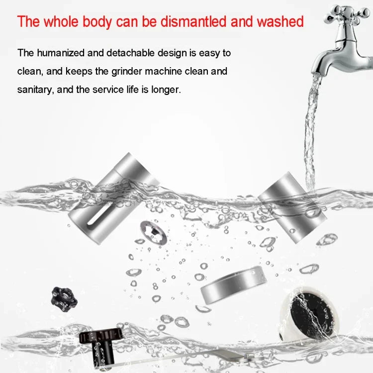 Portable Conical Burr Mill Manual Stainless Steel Hand Crank Coffee Bean Grinder, Capacity: 40g, Stainless Steel Capacity: 40g