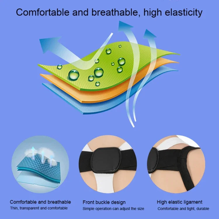 Women Ultrathin Kyphosis Correction Shoulder Support Tight-fitting Orthopedic Belt, Size:L, L