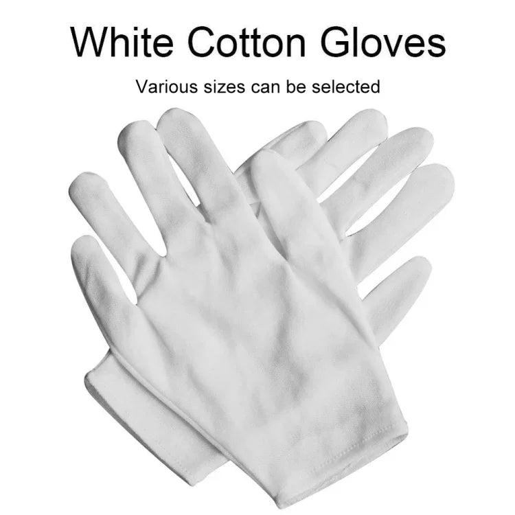 12 Pairs Pure Cotton Working Gloves, Thickened， Size：Free Size, Thickened， Size：Free Size