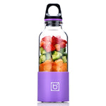 Bingo 500ml Mini Portable USB Rechargeable Electric Juicer Cup  Juicer Blender, 22000 Revolutions Per Minute, 2 Blade Head Blue, 2 Blade Head Purple, 2 Blade Head Red, 2 Blade Head Pink, 2 Blade Head Green
