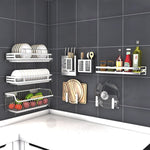 304 Stainless Steel Wall-mounted Kitchen Rack Hanging Seasoning Holder, Seasoning Holder