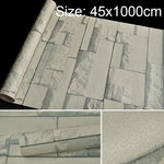 Qingyun Stone Creative 3D Stone Brick Decoration Wallpaper Stickers Bedroom Living Room Wall Waterproof Wallpaper Roll, Size: 45 x 1000cm, Qingyun Stone