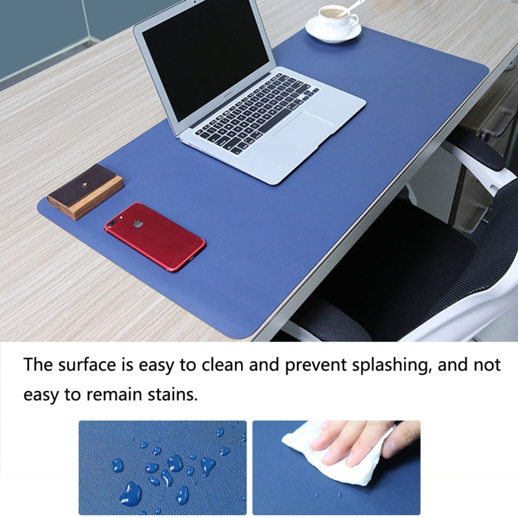 Multifunction Business Double Sided PU Leather Mouse Pad Keyboard Pad Table Mat Computer Desk Mat, Size: 90 x 45cm, Size: 90 x 45cm(Black Red), Size: 90 x 45cm, Size: 90 x 45cm(Green + Silver), Size: 90 x 45cm(Blue + Yellow), Size: 90 x 45cm(Silver Grey)
