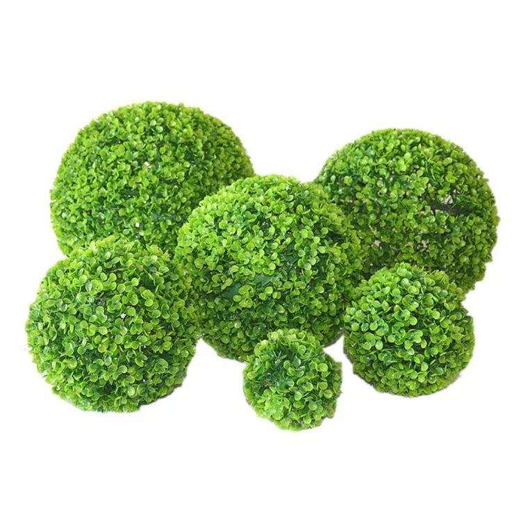 Artificial Aglaia Odorata Plant Ball Topiary Wedding Event Home Outdoor Decoration Hanging Ornament, Diameter: 8.7 inch, 8.7 inch
