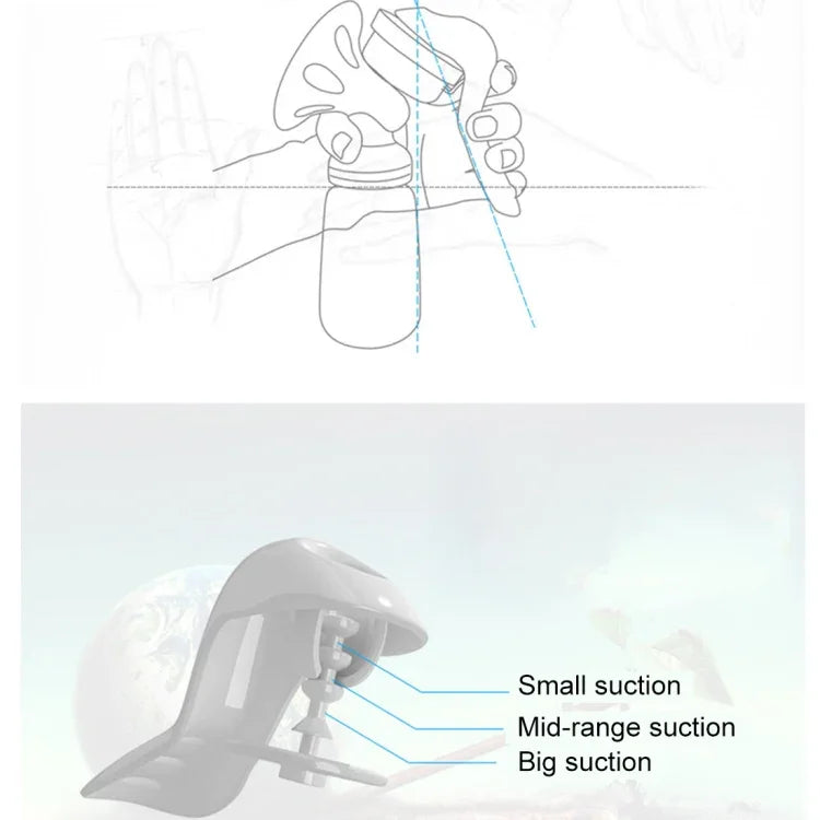 REAL BUBEE Maternity Products PP Manual Suckling Breast Milk Pump for Mama, Manual Breast Pump