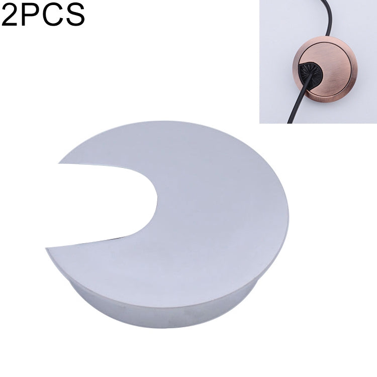 2 PCS Desk Computer Desktop Zinc Alloy Round Threading Box Hole Cover, Hole Diameter: 35mm (Bright Gold), 35mm Bright Gold, 35mm Green Bronze, 35mm Red Bronze, 35mm Matte Black, 35mm Matte Silver, 35mm Brushed Steel