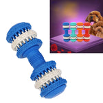 Dog Toy  for Pets Tooth Cleaning Chewing Dumbbells Shape Toys of Non-Toxic Soft Rubber , Large Size,Length:15cm, 15cm (Orange), 15cm(Blue), 15cm (Red), 15cm (Baby Blue)