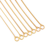 Metal dog collar chains in gold, showcasing a smooth, wear-resistant design, ideal for fashionable pet accessories.