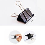20PCS 51mm Black Metal Clip Notes Letter Paper Clip Office Bind, 20PCS / 51mm