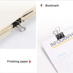 20PCS 51mm Black Metal Clip Notes Letter Paper Clip Office Bind, 20PCS / 51mm