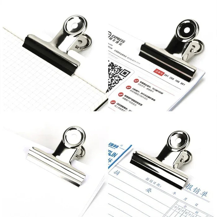 10pcs 50mm Silver Metal Stainless Steel Round Clip Notes Letter Paper Clip Office Bind Clip, 10PCS / 50mm