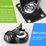 2 PCS 2 inch Furniture Cabinet Coffee Table Silent Universal Wheel, 2 inch Universal Wheel