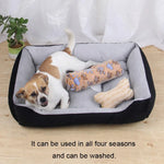 Dog Bone Pattern Big Soft Warm Kennel Pet Dog Cat Mat Blanket, with Blanket Size: S, 60×45×15cm, Size: S