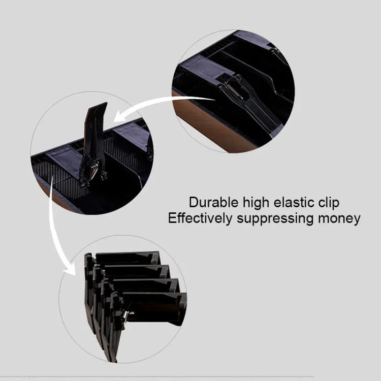 Durable Four-frame ABS Cash Coin Register Insert Tray Cashier Drawer Storage Cash Register Tray Box Classify Organizer, Four-frame (Black)