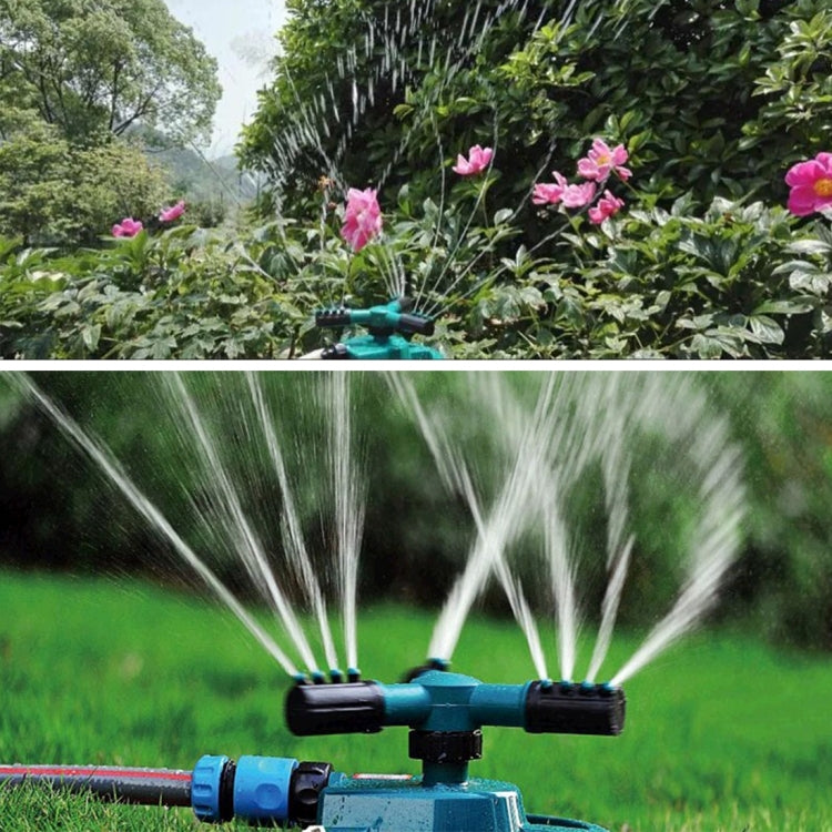 Garden Automatic Rotating Nozzle 360 Degree Rotary Automatic Sprinkler Garden Lawn Watering Nozzle Irrigation Nozzle with 3/4 inch Water Hose Connector, With 3/4 inch Water Hose Connector