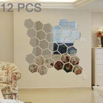 12 PCS 3D Hexagonal Mirror Wall Stickers Set, Size: 10*10cm, Size: 10*10cm (Black), Size: 10*10cm (Gold), Size: 10*10cm (Red), Size: 10*10cm (Silver)