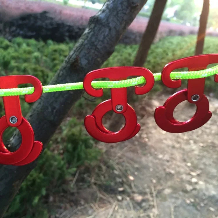3pcs Aluminum Alloy Climbing Outdoor Hiking Camping Rope Hanger Hook Tent Light Hanging Buckle, 3pcs Rope Hanger Hook