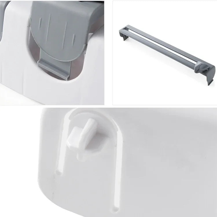 Kitchen Wall Mounted Cling Film Holder Wrap Storage Rack Hanger Rack Cutting Device, Size: 39 x 10 x 24cm, Grey