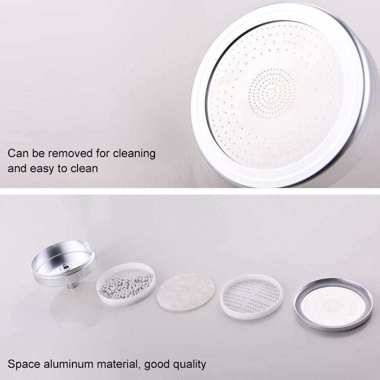Removable and Washable 304 Stainless Steel Round Pressurized Handheld Shower Head, Size: 80mm, Pattern F