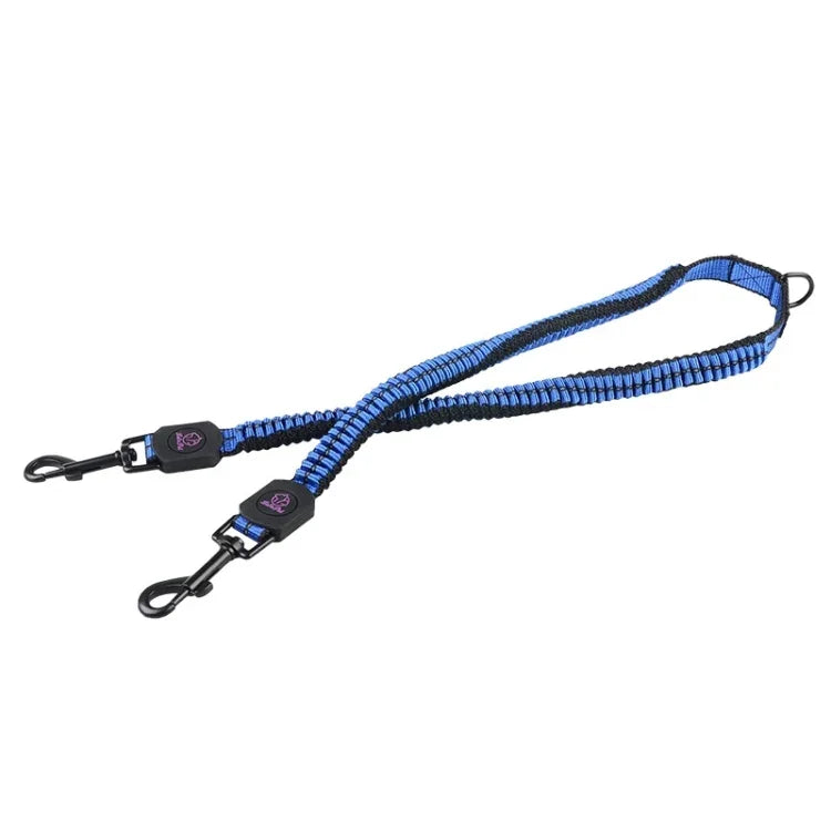 Pet Telescopic Buffer Double Traction Rope Nylon Reflective Braided Rope, Small, Length: 70cm, Random Color Delivery , Double Traction 70cm